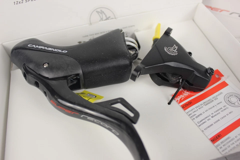 Paire de Leviers Campagnolo Super Record EPS Ergopower 2x12v + étriers ! NEUF ! - Photo 4/4