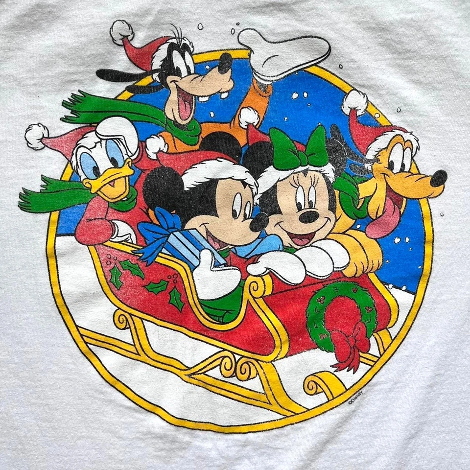 Camiseta Navidad Disney Vintage - L - Blanca Foto 2 de 4