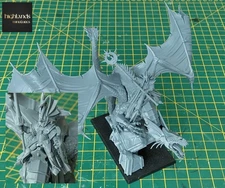 Highlands Miniatures Aegean Elf Dragon Rider, Prince and Mage (base included)