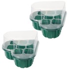  2 Sets Starter-Tabletts, Pflanzgefäße, Starter-Tabletts, Sprossenkästen für
