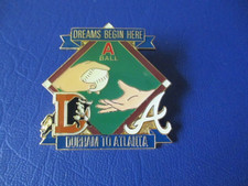 Vintage Atlanta Braves Lapel Pin Dreams Begin Here Durham to Atlanta