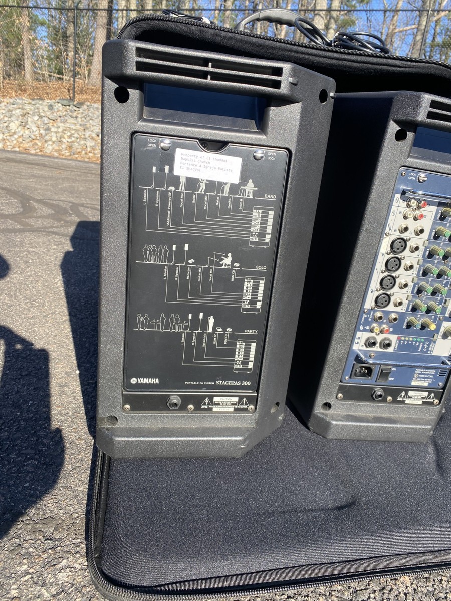 Yamaha STAGEPAS 300 Portable PA System with Suitcase Black Mixing
