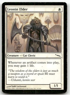 Leonin Elder #10 (LP) Mirrodin MRD Magic MTG
