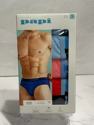 Papi Multicolor Low Rise Briefs 5 Pack Size Medium