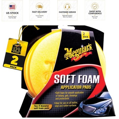 Meguiar's 4-Inch Foam Applicator Pads - Ideal for Wax, Polish & Scratch Removers
