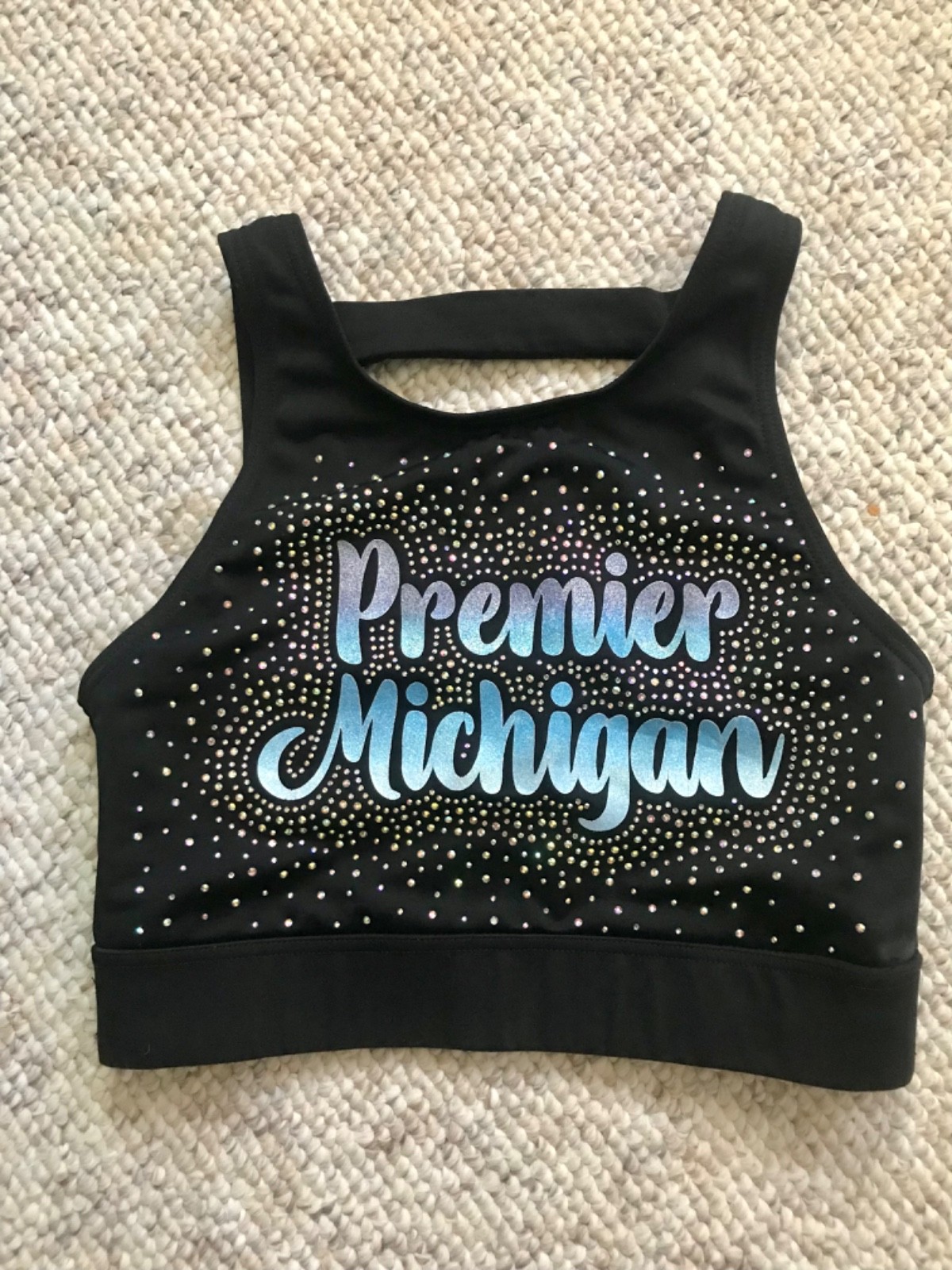 WEISSMAN Sparkle Premier Michigan SPORTS BRA TOP … - image 1