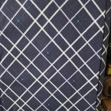 Navy Plaid Fabric Sold By The Yard. Very Nice Fabric.