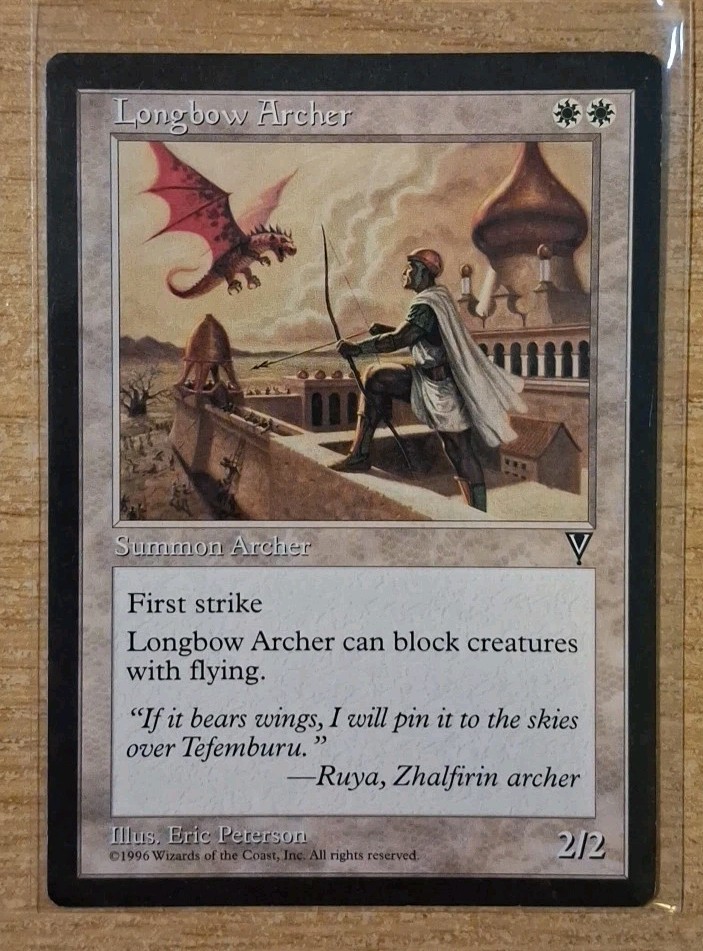 1997 MAGIC THE GATHERING VISIONS LONGBOW ARCHER TD25 