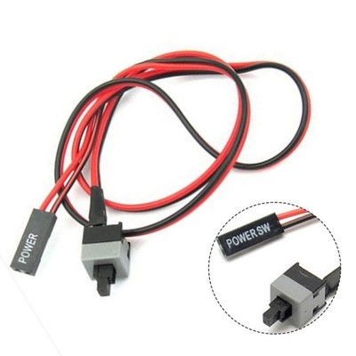 50 Stück Computer Power Reset Switch Kabel mit schwarzer Farbe für Mainboa