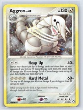 Aggron 1/123 Holo Rare Mysterious Treasures Pokemon Heavily Played