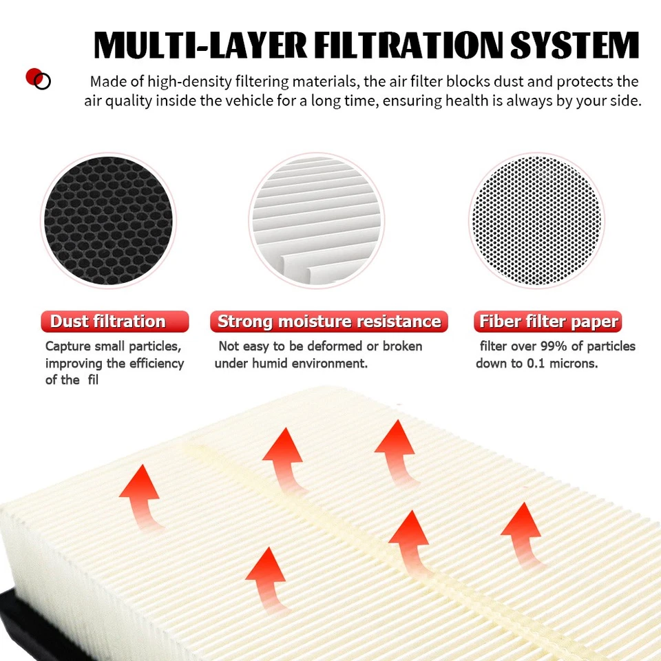 1x Filtro de Ar de Motor Premium para Chevy Malibu Uplander Pontiac Aztek Buick Regal - Imagem 2 de 4