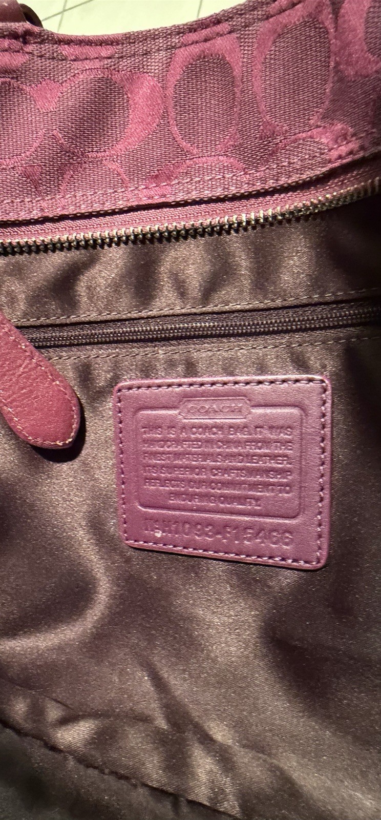 Coach E/W Circle Patchwork Zip  Shoulder Tote Bag… - image 9