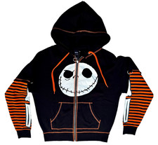 Disney Nightmare Before Christmas Jack GLOW IN THE DARK Hoodie Size SM, PLUS 1