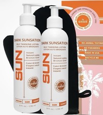 Dark Sunsation Self-tanning Lotion. Two 8oz Bottles Sun Mitt