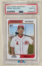 2020 Topps Shogo Akiyama Rookie Card PSA GEM MINT 10. rookie card picture