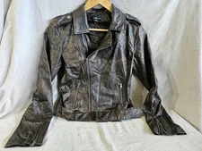 Twenty One Brown Copper Faux Leather Biker Jacket. Women's Medium.