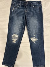 Holister Size 5 Jeans W 27 | Vintage Boyfriend | Distressed Wash w/ Knee Ripped