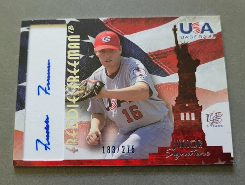2006 USA Baseball FREDDIE FREEMAN Auto Signature Blue 183/275 Braves Dodgers
