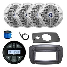 Infinity Radio, Adapter, Spa Bezel, 4x 6.5" 225W White Speakers w/ANT, Wire