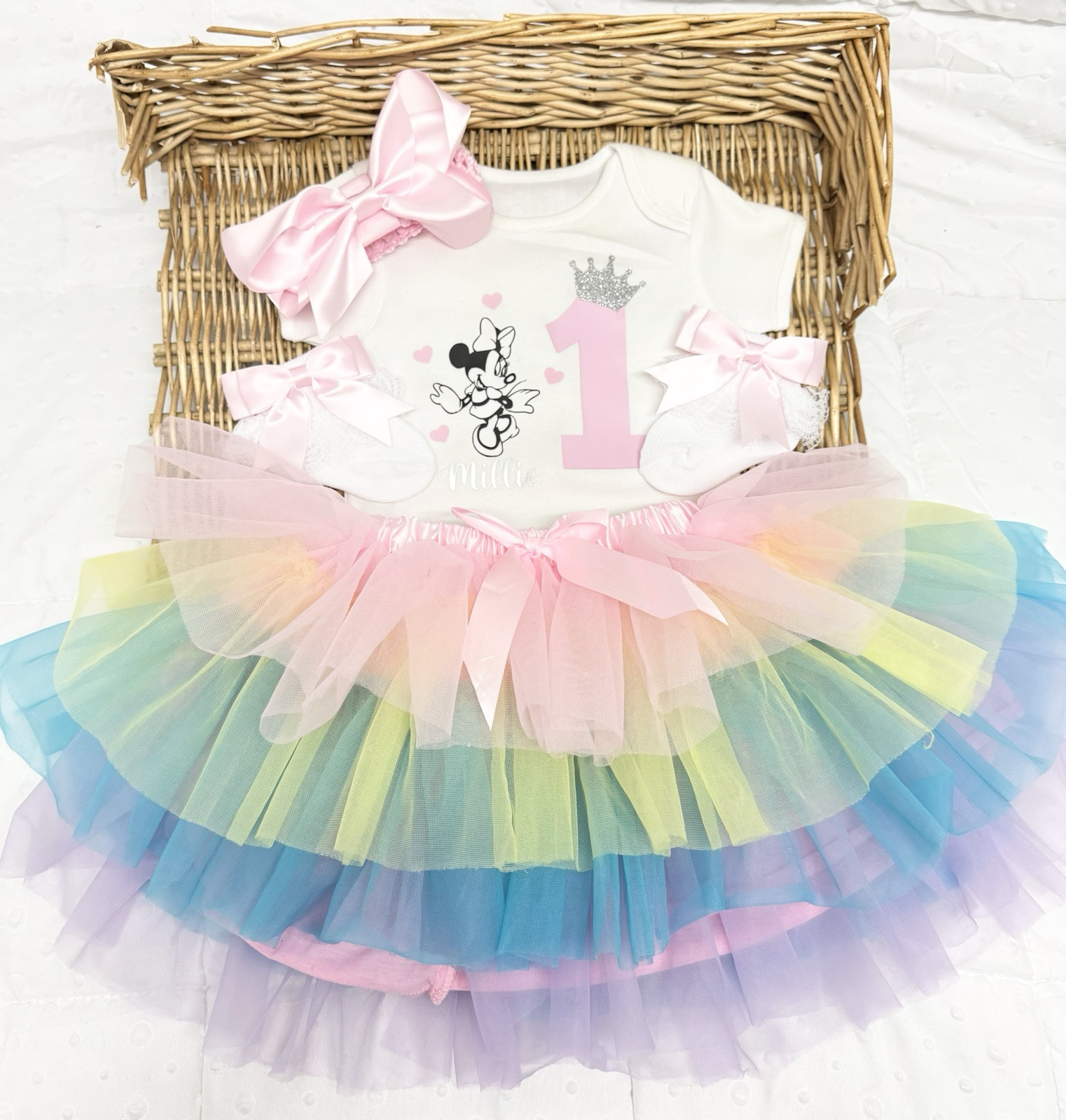 SAOLA OFFERTA 1 SETTIMANA solo tutù body fascia set calze OMAGGIO bambina compleanno