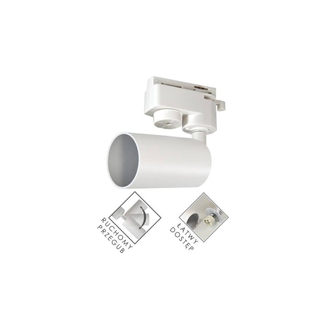 Ceiling Light Lamia White Rail Cable 1 Phase 013364