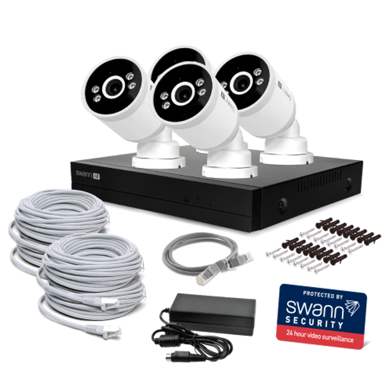 Swann AdvancedX 8-Channel 4-Camera PoE NVR 4K Security System SONVK-8ADVANX4B-US
