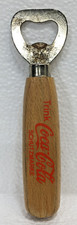 VINTAGE GERMAN  5 1/2"   TRINK COCA COLA  WOOD FLAT HANDLE BOTTLE OPENER