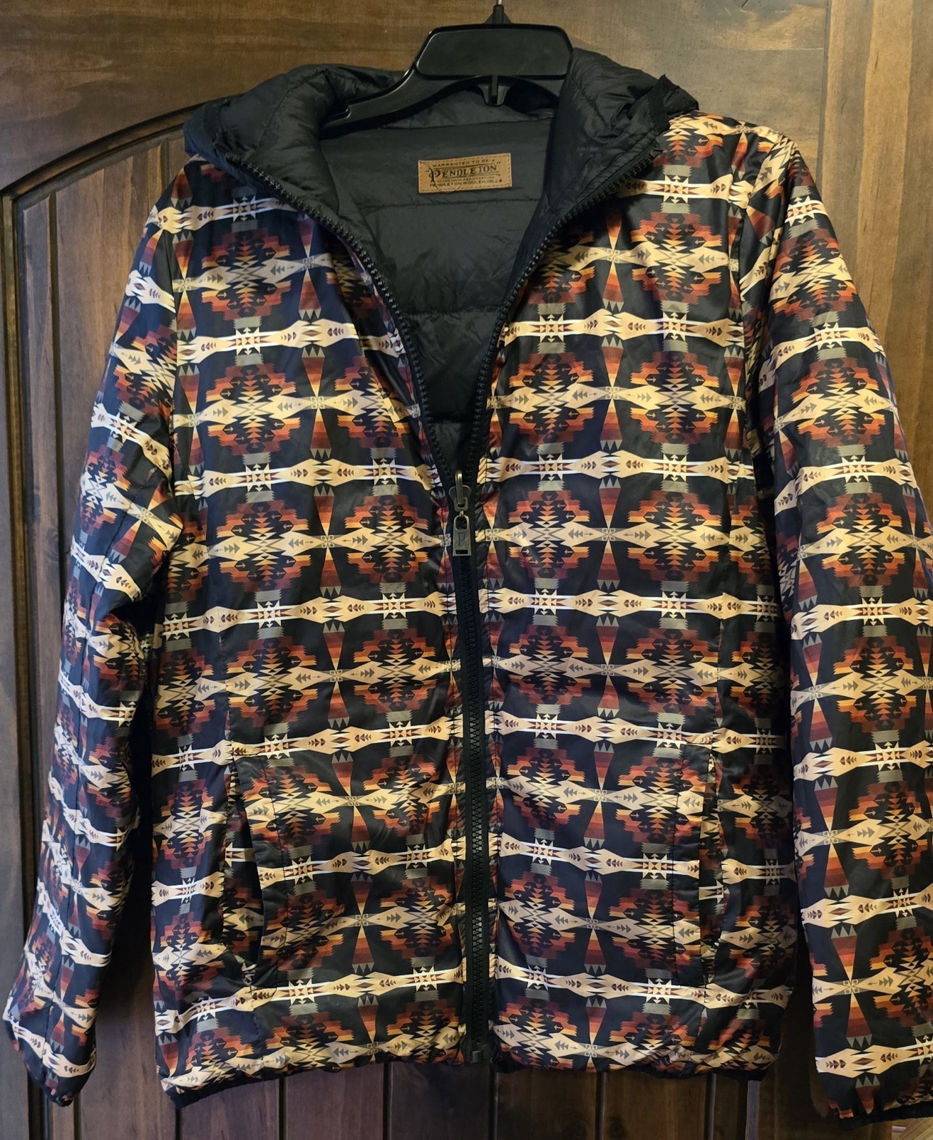 Pendleton Reversible Puffer Jacket Aztec Western … - image 1
