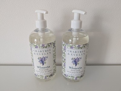 2 x Crabtree & Evelyn Wisteria hand wash 500 ml