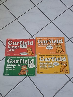 GARFIELD Buch 1 - 4 v. Jim Davis - Krüger Verlag 1984 Comic