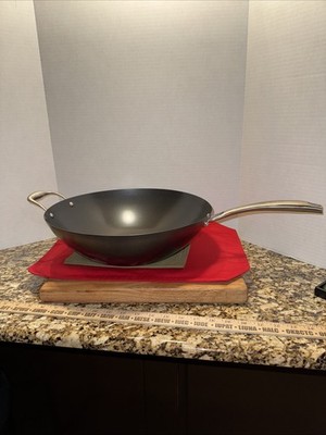 Carbon Steel Non-Stick Stir Fry Pan/Wok, 14 inch, by Our Table New