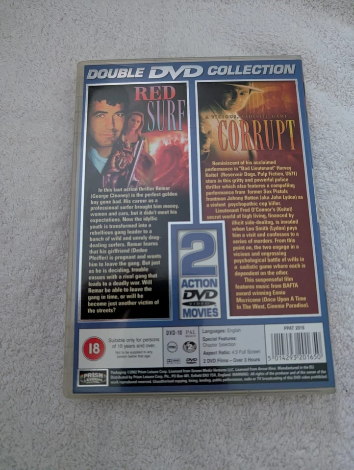 Red Surf/ Corrupt DVD (2002) George Clooney, Harvey Keitel - Image 2 of 3