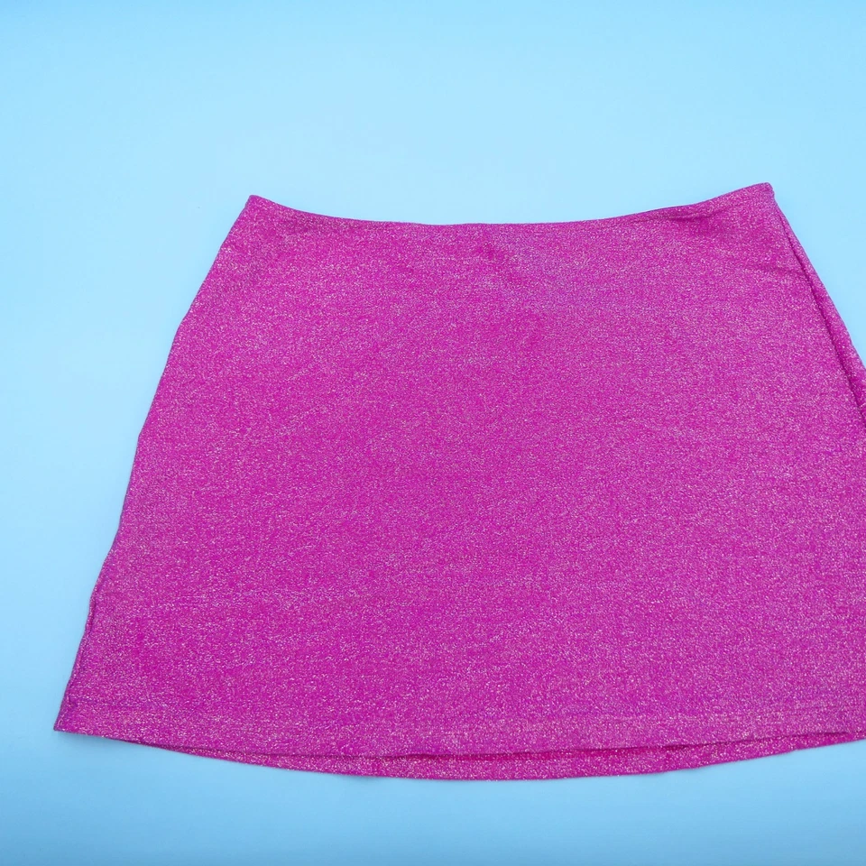Minifalda grande rosa magenta para nadar Victorias Secret traje de baño brillante VS Foto 2 de 4
