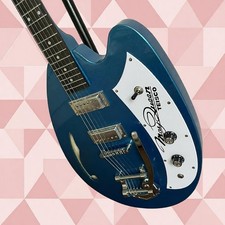 Electric Guitar Special Semi Hollow Body Blue Rosewood Fretboard Maple Neck