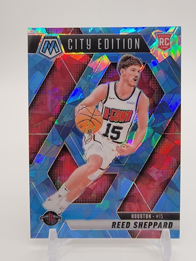 2024-25 Panini Mosaic - Reed Sheppard RC City Edition Mosaic Ice Prizm /125