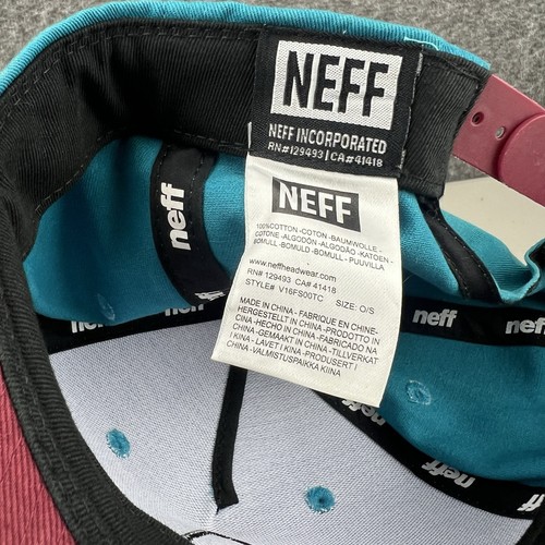 Neff Custom Goods Braving Elements Hat Cap Snapback Blue Patch EUC - Picture 12 of 12