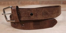 Ariat Boys Youth Belt Size 24 Brown Leather American Flag Western
