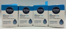 Nivea Men Sensitive Cool Cooling Post Shave Balm Soothes Skin 3.3oz, Pack of 4