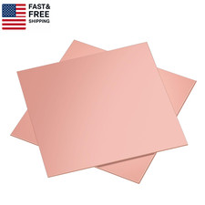 2 Pack 99.9 Pure Copper Sheet,4"X4" 24 Gauge 0.5Mm Thickness, Film Attache