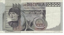 Geldschein Banknote Italien 10000 Lire 1978