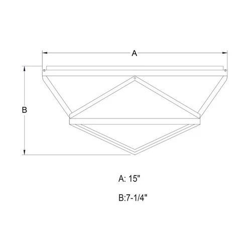 Hailey 3-Light Flush Mount in Industrial and Geometric Style 6.5 Inches Tall and - Picture 2 of 4
