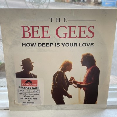Bee Gees How deep is your love-To much heaven, 7'' 1990 UK PO 110 ex/ex 