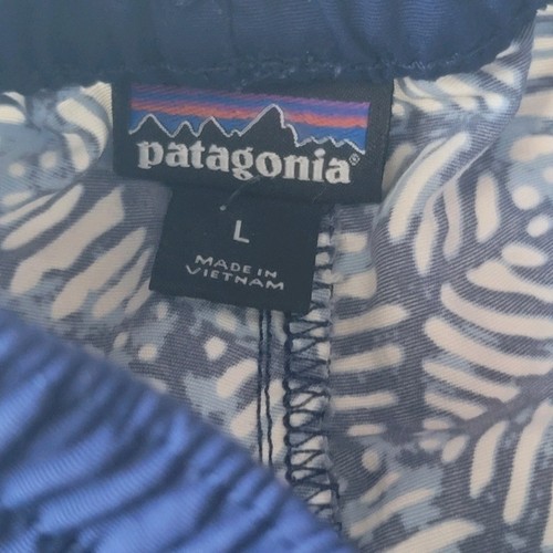 PATAGONIA Girls Batik Navy 3" COSTA RICA BAGGIES SHORTS Swim Unlined Size L - Picture 10 of 11