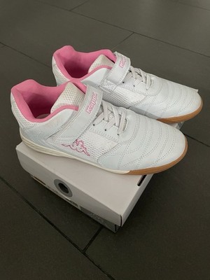 Mädchen Hallenschuhe von Kappa Größe 35 in Weiß / Rosa