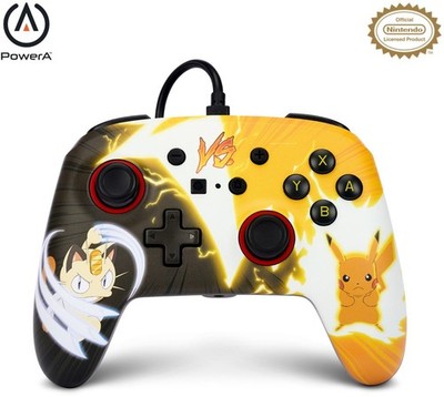 Pokémon: Pikachu vs. Meowth ~ Nintendo Switch PowerA Wired Controller {2022}