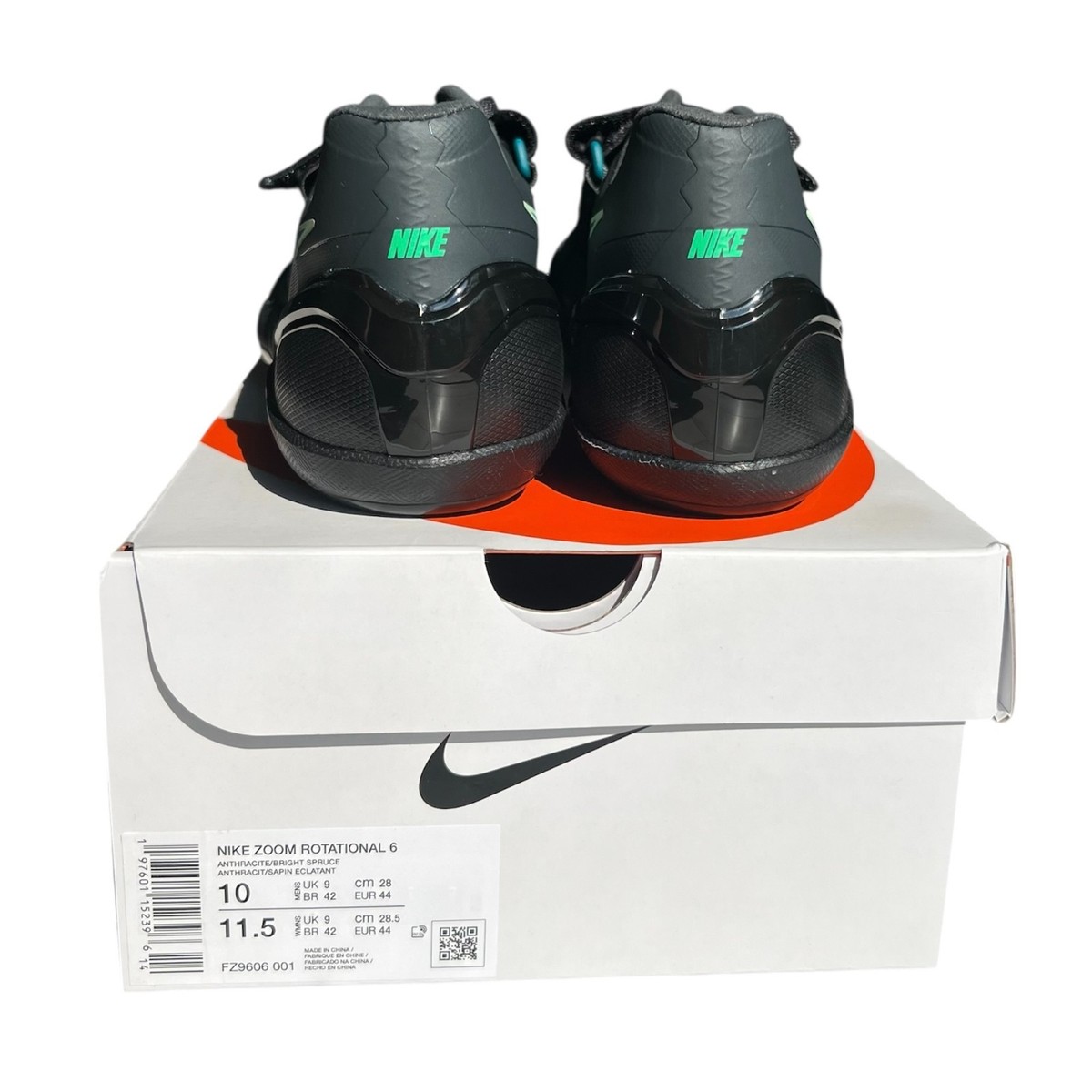 Nike Zoom Rotational 6 Size 7-13 Mens Throwing Shoes Black/Spruce