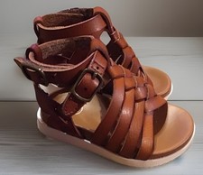 Wonder Nation Big Girls Faux Leather Gladiator Sandals Size 2