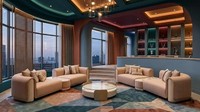 Stilvolle Wohnzimmer Sofagarnitur 2X 3-Sitzer Holz Couchtisch 3Tlg