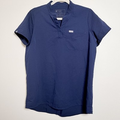 Figs Women's Scrub Top Color Blue Size Small
