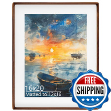 Husteria 16X20 Picture Frame In Natural Walnut Wood Solid Wooden Photo Frames